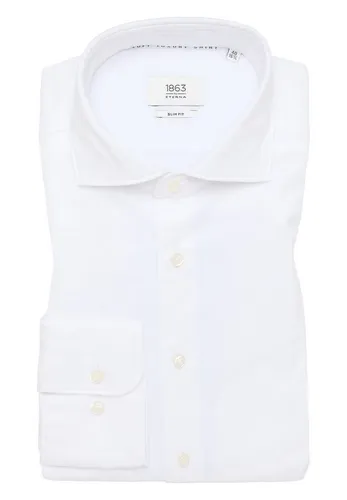 Eterna Langarmhemd 3850 FS82 slim fit Haifisch weiß 41 - Business- & Abendmode für Herren, elegantes slim fit Hemd mit modernem Haifischkragen aus 100% Baumwolle – ideal für einen stilvollen Auftritt.