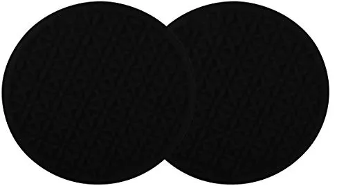 Fackelmann Untersetzer/Topflappen, Topfuntersetzer aus Silikon, Anti-Rutsch-Unterlage und Dosenöffner (Farbe: Rot, Schwarz - nicht frei wählbar), Menge: 2 Stück