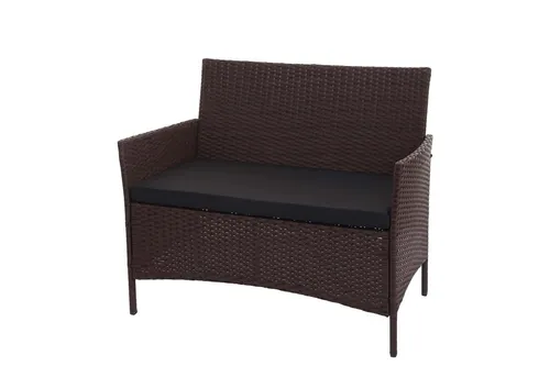 Proregal Gartenbank, Braun, Metall, 2-Sitzer, 106x83x60 cm