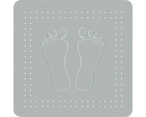 Duscheinlage Kleine Wolke Foot 55 x 55 cm grau von Kleine Wolke