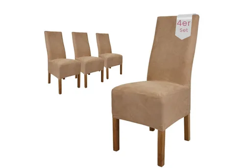 sh SCHEFFLER-HOME LIVE HOMESTYLE Stuhlhusse Leon aus Premium-Microfaser - Elegante Stuhlhusse in edler Wildleder-Optik. Der Gummizug sorgt für einen perfekten Sitz. Pflegeleicht, maschinenwaschbar bei 30°C. Ideal für moderne und zeitlose Einrichtung.