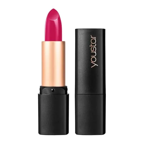youstar INTENSE COLOUR Lippenstift - Feuchtigkeitsspendender Lippenstift/Lipstick mit intensiver Farbe, langanhaltend, pflegende Inhaltsstoffe, cremige Textur, für weiche Lippen