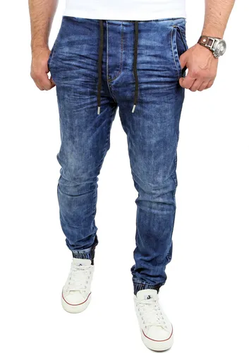 Produktbild Reslad Casual Style Jeans-Herren Slim Fit Jogging-Hose RS-2071 Blau