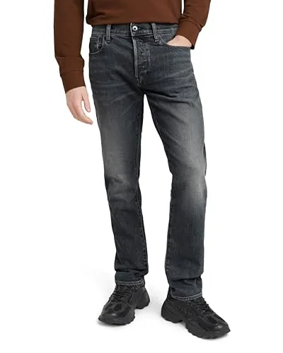 G-STAR Herren 3301 Slim Jeans - Blau (Antic Sand Blast 51001-D775-G803) - Moderne Slim Fit Jeans mit schmalem Schnitt, inspiriert von klassischer Western-Arbeiterhose. Strapazierfähiges Material und einzigartiger G-Star RAW Look machen sie zum perfekten Begleiter.