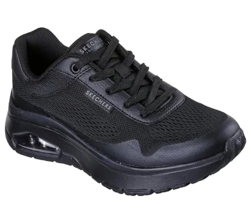 Skechers Uno Flex Spring On Air Sneakers Damen 177794 BBK schwarz, Schuhgröße: 38 EU - Sneaker mit atmungsaktivem Mesh-Obermaterial und Skechers Air-Cooled Memory Foam für optimalen Tragekomfort. Ideal für Alltag und Freizeit.