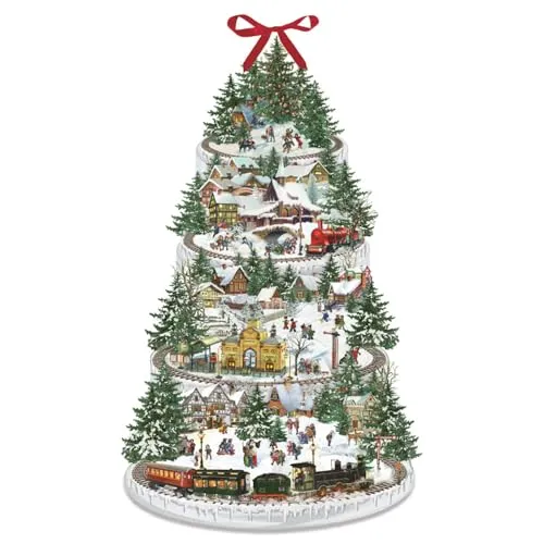 A3-Wand-Adventskalender – Eisenbahn-Tanne von Coppenrath Verlag