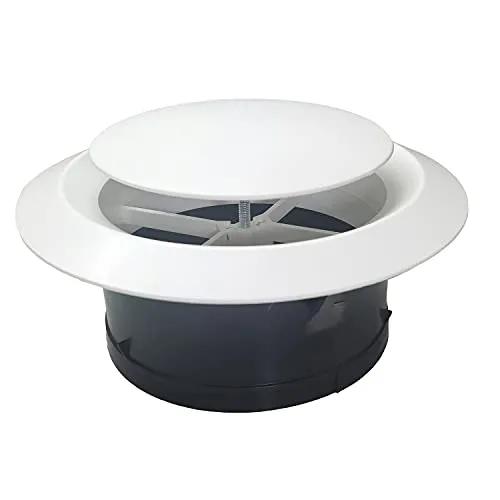 AZITICY Abluftgitter Abluft Zuluft Gitter 100mm Einstellbares L¨¹ftungsgitter Abschlussgitter Aussenhaube Rund (4Inch)