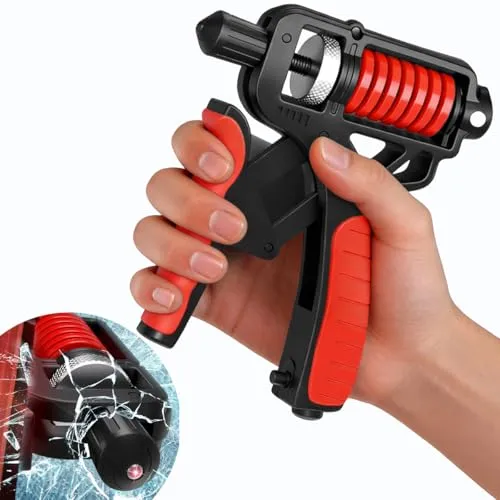 Rkixlix Handtrainer Unterarmtrainer Einstellbarer Widerstand 5-165KG Griffkraft Trainer Verstellbar Hand Unterarm Trainingsgeräte Metall Griffkrafttrainer Kraft Handgriff Stärker für Sportler