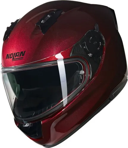 Nolan N60-6 Classico Nobile 321 Integralhelm - Dunkelrot/Schwarz - M - Motorradhelm mit Airbooster-Technologie für optimale Belüftung und Eyewear Adaptive für Brillenträger. Genießen Sie hohen Komfort und Sicherheit auf jeder Fahrt.