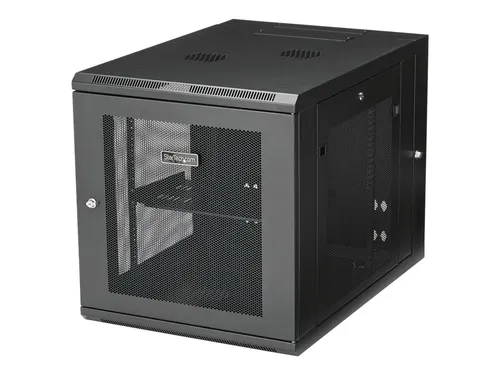 StarTech.com 12HE 19 Zoll Wand Netzwerkschrank - Der StarTech.com 12HE 19 Zoll Wand Netzwerkschrank bietet 60cm Tiefe, abschließbare Türen und perforierte Seiten für optimale Belüftung. Ideal für die sichere Wandmontage von Netzwerkgeräten.