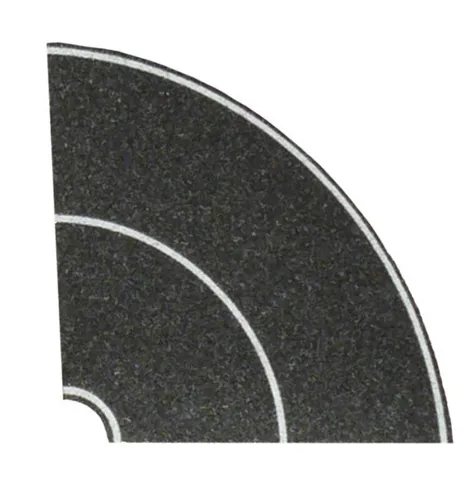 Heki 6580 Kurven 4 Stück, 90°, Asphalt, Spur H0 von Heki