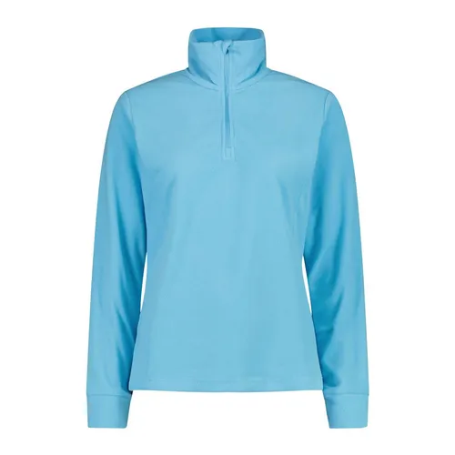 CMP Woman Sweat topazio (L222) 38 - Skipulli für Frauen, ideal für Skifahren und Outdoor-Aktivitäten, aus leichtem Arctic Fleece für hervorragende Wärmeleistung und Tragekomfort.