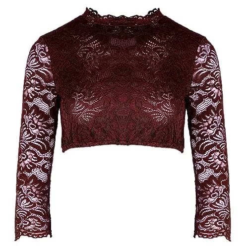 Spieth&Wensky Damen Dirndlbluse Amsterdam dunkelrot 38 von Spieth & Wensky