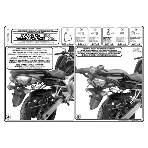 Givi T351 Satteltaschen Abstandshalter