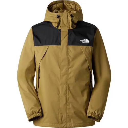 THE NORTH FACE Herren Antora Regenjacke M - Wasserdichte Herrenjacke aus 100% recyceltem Nylon-Ripstop, ideal für Outdoor-Aktivitäten. Ausgestattet mit RV-Taschen, Sturmklappe und verstellbaren Kapuzen- und Saumzügen für optimalen Schutz.
