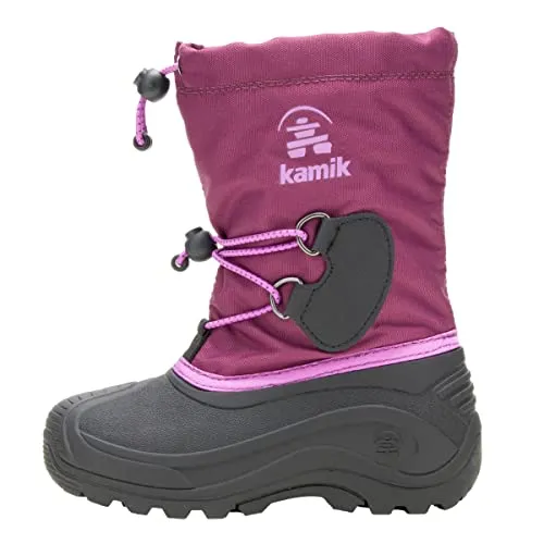 Kamik Mädchen Southpole4 Winterstiefel, Violett Grape Raisin Gra, 38 EU - Wanderschuhe mit wasserdichtem Nylon-Obermaterial und herausnehmbarem Innenschuh aus 97% recycelten Materialien – ideal für umweltbewusste Abenteurer.