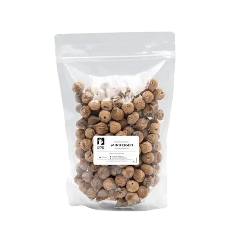 Bremer Gewürzhandel Mini-Feigen getrocknet, ganz, Zwergfeige, wilde Bergfeige, ohne Zuckerzusatz & ungeschwefelt, 1kg