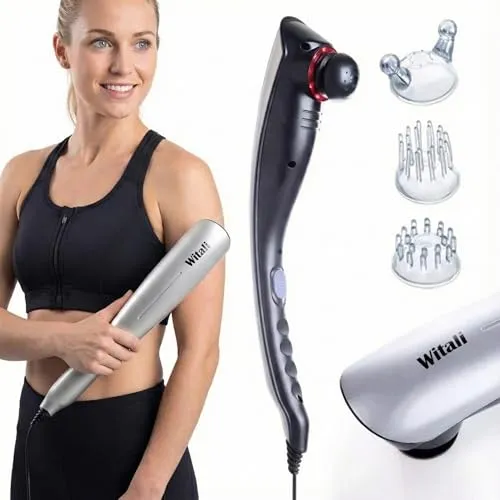 smartEC Witali elektrisches Handmassagegerät mit 3 Aufsätzen