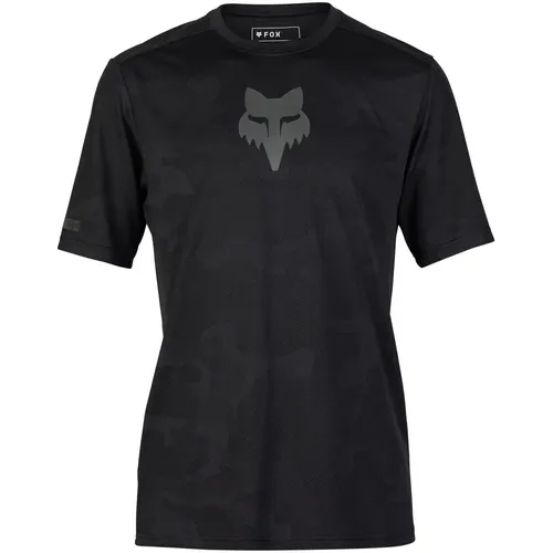 Fox MTB-Jersey Kurzarm Ranger Tru Dri Schwarz - Tops, T-Shirts & Trikots – Hochwertiges Bike-Jersey aus 100% Polyester mit Tru Dri-Technologie für optimalen Feuchtigkeitstransport und Komfort beim Fahren.