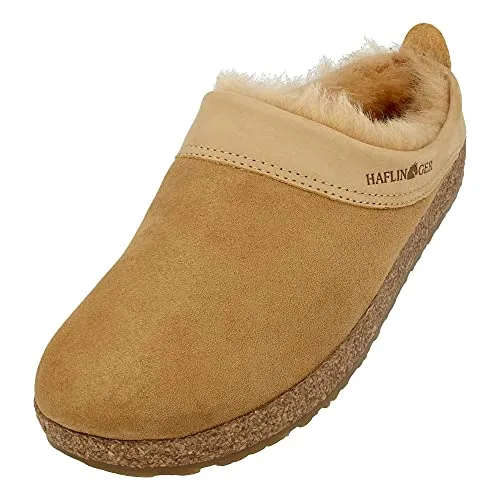 Haflinger Snowbird Lammfell Leder Hausschuh Unisex 38 EU