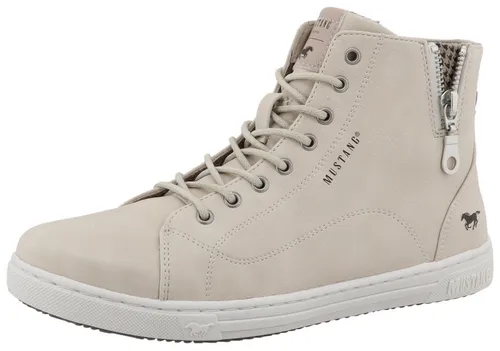 Mustang Shoes Tuala Winterstiefelette Schnürboots mit Reißverschluss - weiß 36 EU - Wanderschuhe mit wärmendem Innenmaterial und modischem Design, ideal für kalte Tage. Praktischer Reißverschluss und Schnürung für perfekten Halt.