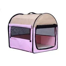 BruKa Tiertransportbox Rex Hundebox Hundetransportbox faltbar Autotransportbox Katzen Hunde, verschieden Farben und Größen erhältlich rosa XL