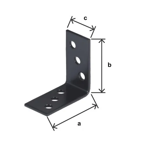 Stk. Gah Winkelverb.40x40x20mm Anz.Löcher6 S.2mm z.Schr. Winkelverbinder 100