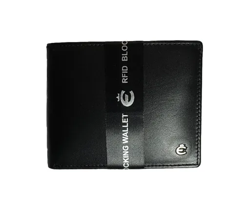 Elegante Esquire Geldbörse RFID Protect - Herren Geldbörse aus feinem Vollrindleder mit RFID-Blockierung für optimalen Schutz Ihrer Karten. Stilvoll und funktional in klassischem Schwarz.