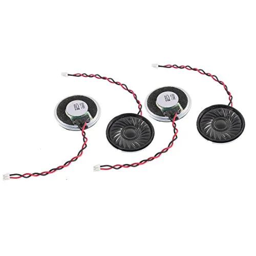 sourcing map 4pcs 1W 8 Ohm 2Pin Anschluss Interphone 28mm Dia Magnet Lautsprecher Lautsprecher