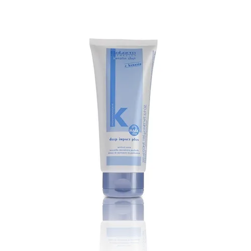Salerm Deep Impact Plus Keratin Maske 200 ml - Shampoos & Spülungen - Intensivpflege für beschädigtes Haar mit Keratin und Sheabutter, nicht an Tieren getestet und ideal für eine tiefenwirksame Hydratation.