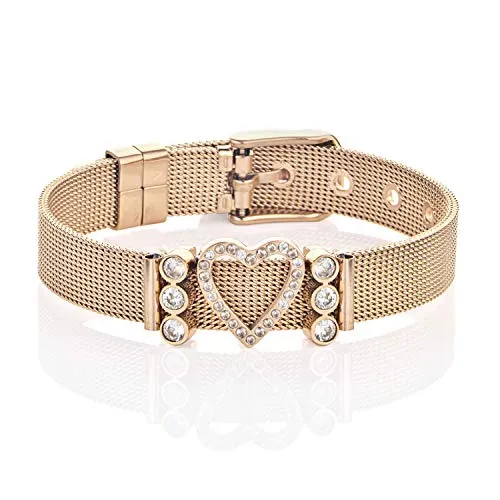 Kistanio Mesh Charm Armband Starter-Set Champagnerfarben inkl. 3 Charms