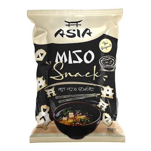 XOX knuspriger Asia Maissnack mit Miso Geschmack und Umami 80g