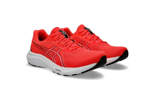 ASICS GEL-CONTEND 9 Laufschuhe, Gr. 47, flash rot/blau fade - Laufschuhe mit hervorragender Dämpfung durch ASICS GEL-Technologie, ideal für Ausdauertraining und natürlichen Laufstil. Sportlich und bequem, perfekt für Läufer.