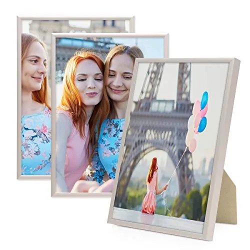 PHOTOLINI Bilderrahmen 3er Set Aluminium Modern Schmal - 3er Set Aluminium-Bilderrahmen im modernen Design, ideal für kreative Bilderwände und individuelle Fotogalerien. Schlichte Optik, die Fotos perfekt zur Geltung bringt.