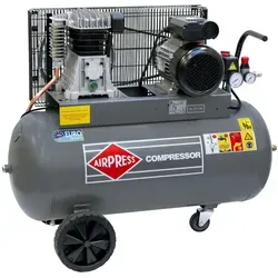 Druckluft-Kompressor 3,0 PS 90 Liter 10 bar HL-375-100 - Kompressoren für anspruchsvolle Anwendungen, 3 PS Motor für schnellen Druckaufbau, ideal für Werkstatt und Baustelle, leiser Betrieb mit nur 1570 U/min.