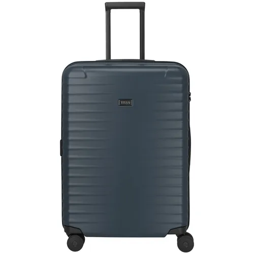 TITAN Upgrade Trolley M+ 4-Rollen Midnight Blue - Trolley mit 80-Liter-Volumen, robuster Polycarbonat-Hülle und innovativer Innenaufteilung. Ideal für Reisen mit viel Gepäck, komfortabel und langlebig. Made in Germany, 10 Jahre Garantie.