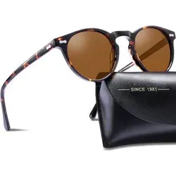 CARFIA Runde Sonnenbrille Damen - Polarisiert mit 100% UV-Schutz - Elegante CARFIA Sonnenbrille für Damen, polarisiert mit 100% UV-Schutz. Leichter, robuster Rahmen für optimalen Tragekomfort. Ideal für Fashion und Outdoor-Aktivitäten.