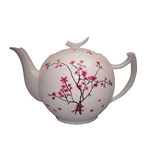 Teekanne Cherry Blossom 1,0l - TeaLogic - Teekocher aus feinem Bone China mit 1,0l Volumen, spülmaschinenfest und ideal für stilvolle Teemomente.