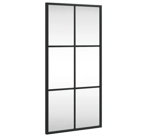 Wandspiegel Schwarz 30x60 cm Rechteckig Eisen in schwarz von furnicato