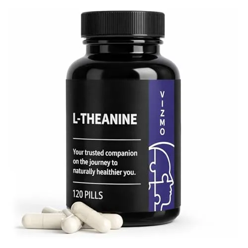 L-Theanin 400mg Tagesdosis in schwarz von Vizmo