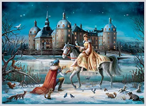 Richard Sellmer Verlag Adventskalender / Weihnachtskalender für Kinder und Erwachsene mit Bildern und Glitzer Moritzburg,