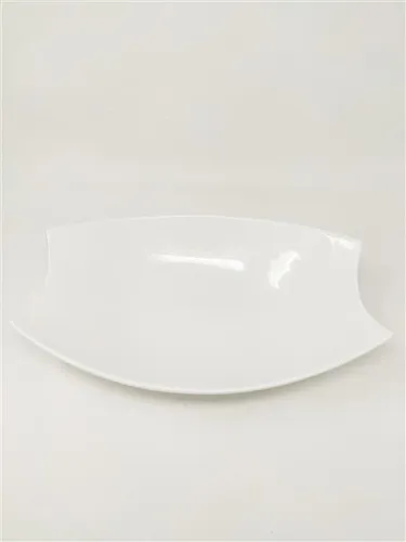 Schale oval Dekorschale Porzellan weiss Salatschale Obstschale Ø 31/21
