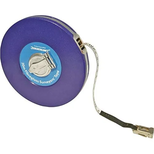 Silverline MT40 Glasfaserbandmaß 50 m