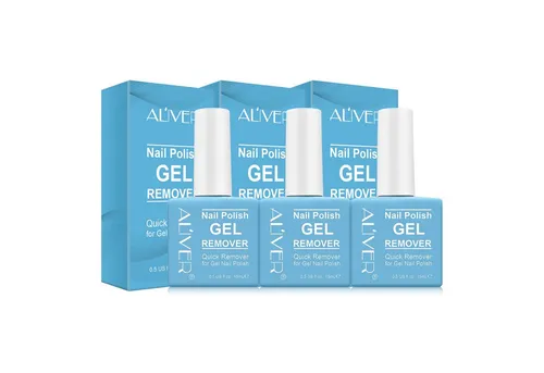 ALIVER Nagellackentferner Remover Gellack Entferner Gel Nail Polish Aliver, 3-tlg.