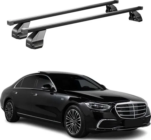 OMAC Dachträger für Mercedes S Klasse W223 (2020-2025) - Hochwertiger, abnehmbarer Stahl-Dachträger, wasserbeständig und leichtgewichtig. Ideal für Fahrrad- und Skiträger, sorgt für Komfort und Sicherheit auf Reisen.