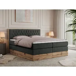 MKS MEBLE King Boxspringbett 180x200 mit Bettkasten - Elegantes Boxspringbett mit 7-Zonen Taschenfederkern-Matratze und praktischem Stauraum, inklusive Topper für optimalen Liegekomfort. Ideal für stilvolle Schlafzimmer.