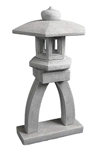 Gartenfigur Kotoji-Yukimi in grau von gartendekoparadies