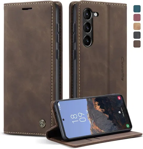 Samsung Galaxy S23 5G Leder Klappbare Handyhülle mit Kartenfach - Elegante Handyhülle in Flieder für Erwachsene, mit praktischem Kartenfach und Magnetverschluss. Ideal für den täglichen Schutz und die Aufbewahrung von Karten.