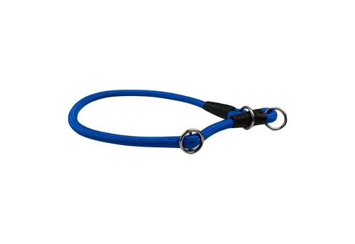 MediMuc Hunde-Halsband Soft Cord - Hundehalsband mit Zugbegrenzung, Endkappen aus Leder
