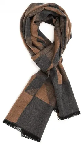 Herren Schal modischer Longschal ca.30x180cm classic Edge Viskosemischung braun